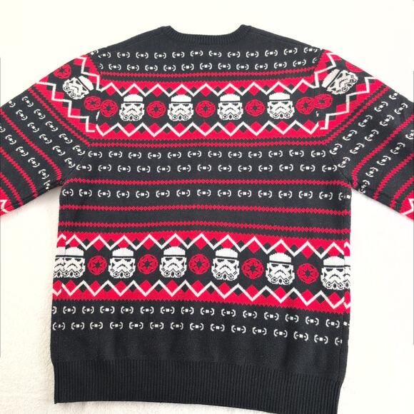 Star Wars Merry Sithmas Crewneck Fair Isle Ugly Christmas Sweater Men's Large - Picture 7 of 7